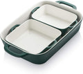 Sweejar Ceramic Bakeware Set Rectangular Baking Dish - Durable Jade