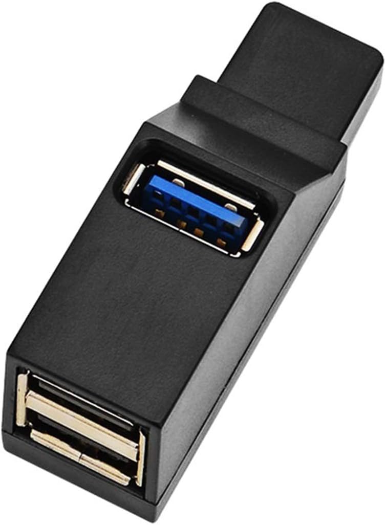 Portable Black USB Hub for Versatile Connectivity
