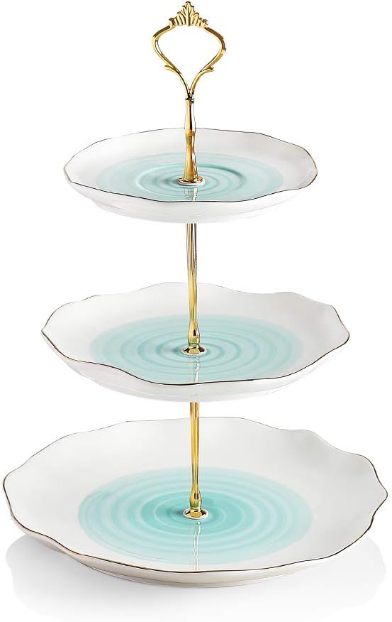 Elegant 3 Tier Ceramic Cake Stand for All Occasions