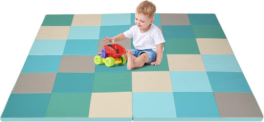 OLAKIDS Baby Foam Play Mat - Foldable 58in x 58in Toddler Mat