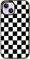 CASETiFY Impact iPhone 14 Case - Checkerboard Glossy Black