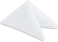 Polyester Cloth Napkins 100-Pack 17in x 17in - Durable White Linens