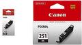 Canon PGI-250 PGBK and CLI-251 Black Compatible Ink Cartridges - Dark