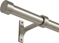 Brushed Nickel Curtain Rods Adjustable from 72 to 144 Inches