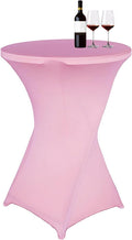 Deisy Dee Pink Spandex Round Tablecloth - Perfect Party Decor!