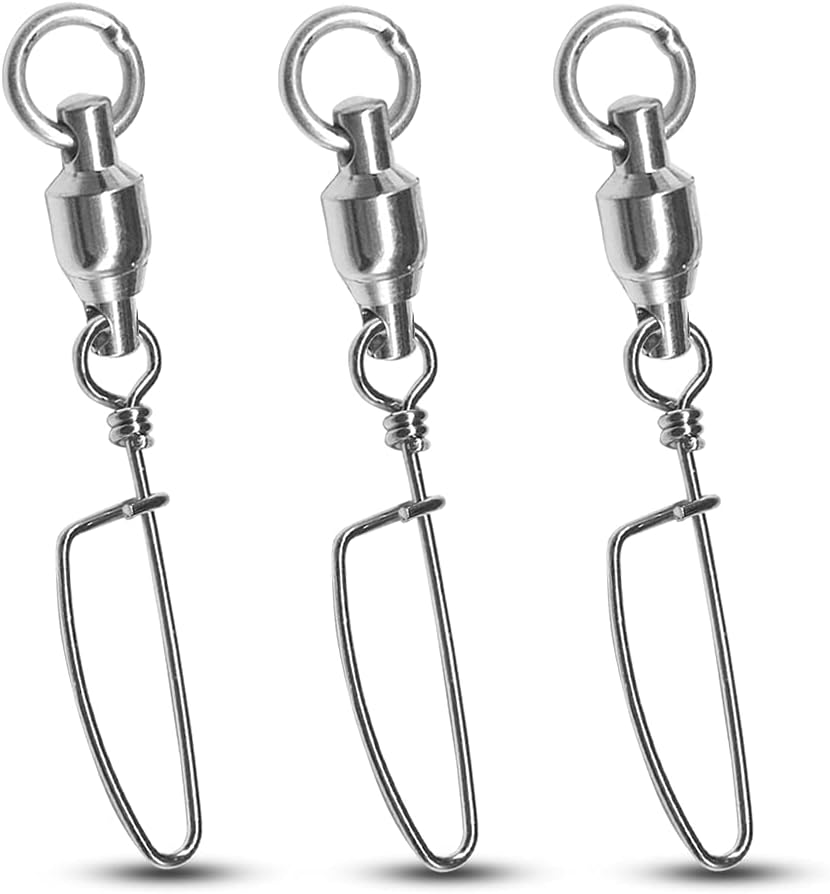 Atibin Premium Stainless Steel Fishing Snap Swivels