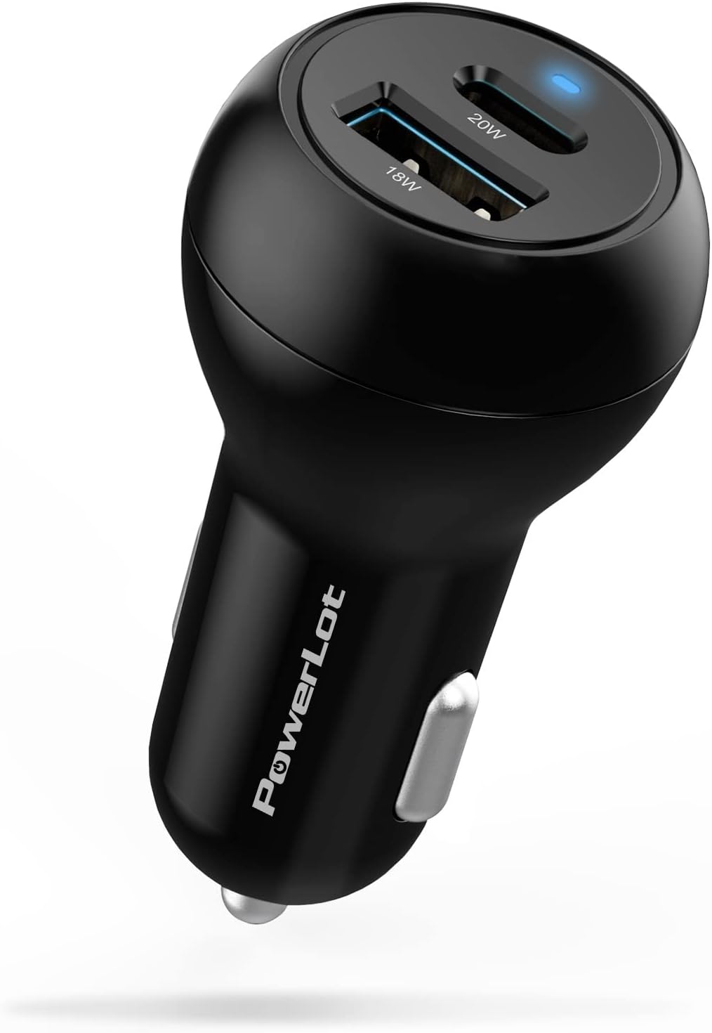 PwrLot 38W Dual Port PD&QC Car Charger: Fast Charge iPhone/Samsung/iPad