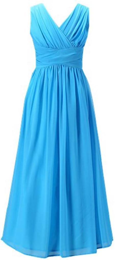 Juniors Long Bridesmaid Dress for Flower Girls and Parties