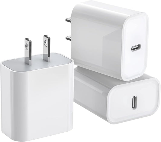 20W Fast Charger for iPhone & iPad - DelTucci 3Pack
