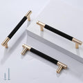 12 Pack 5 Inch 128 mm Barrel Cabinet Pulls Gold and Black - Elegant