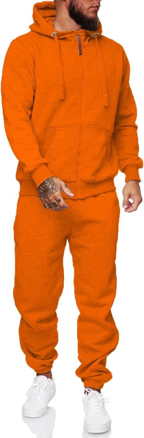 HHGKED Sweat Suits for Men - Athletic Jogging Tracksuits Set