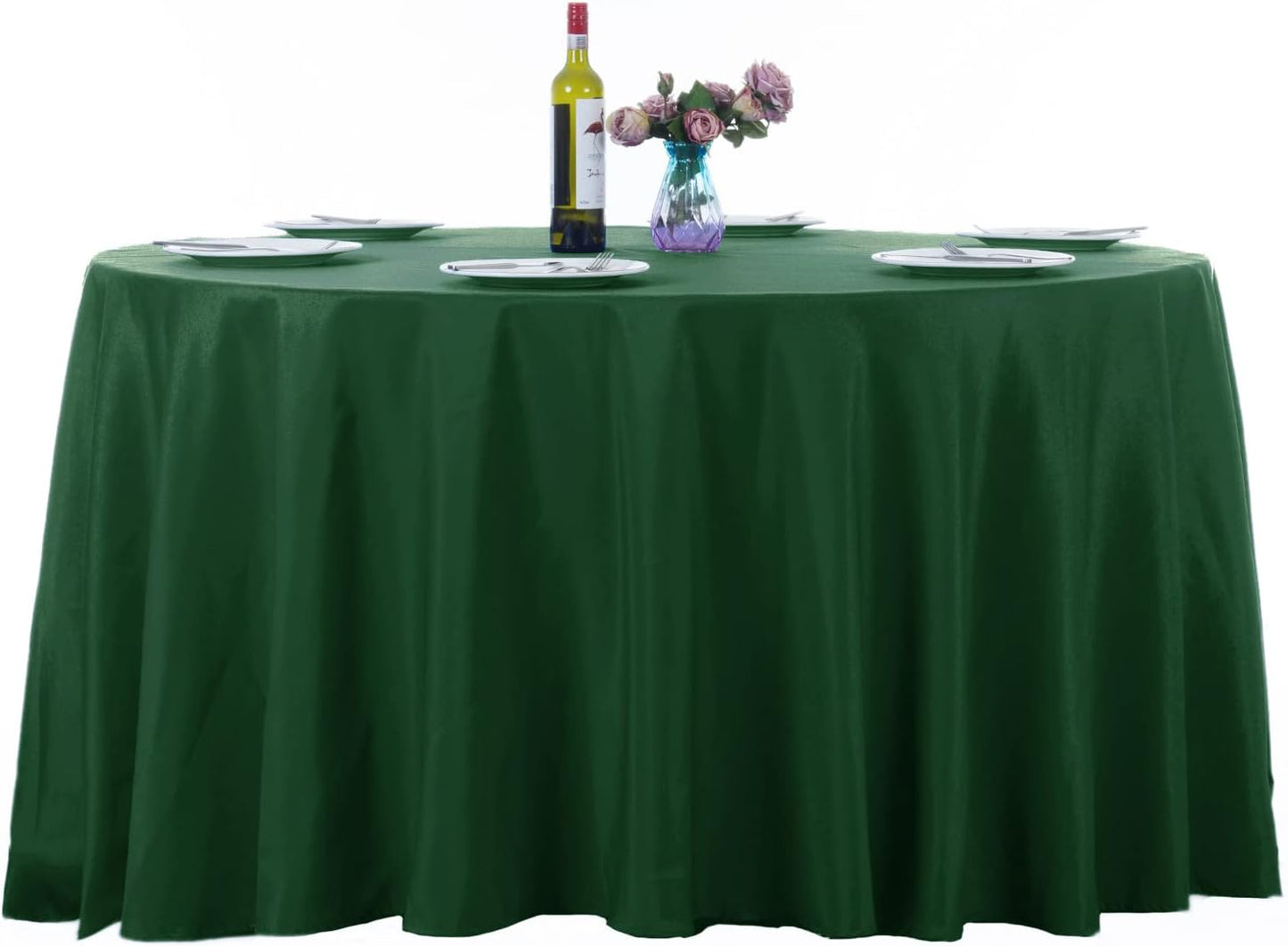 132 Inch Round Tablecloth Set for Elegant Events and Parties