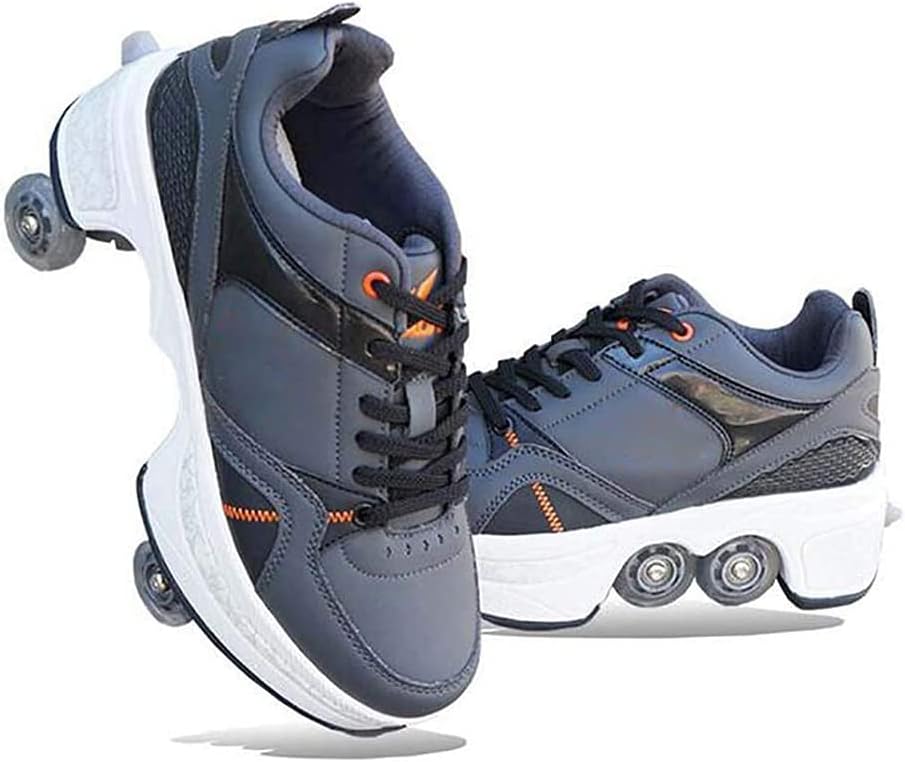 Double-Row Deform Wheel Automatic Walking Shoes for Skating Fun