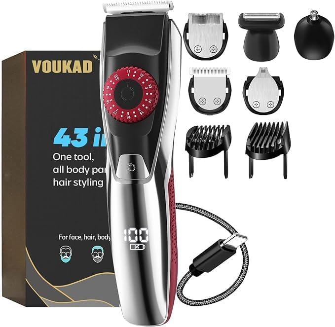40 Precisions Electric Beard Trimmer for Men - VOUKAD Grooming