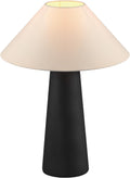 GLOBE Novogratz 18 in Ceramic Table Lamp - Modern Matte Black