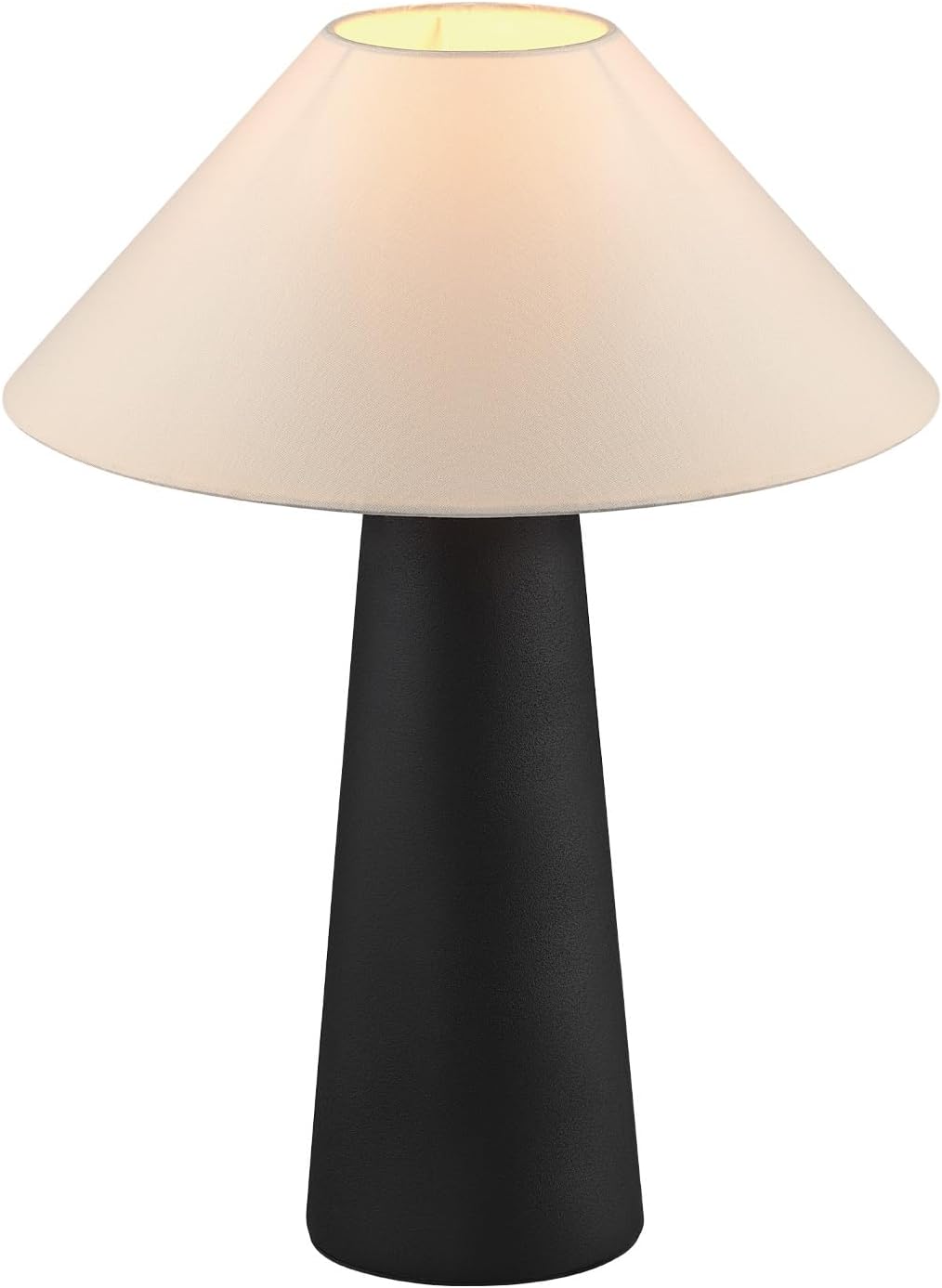 GLOBE Novogratz 18in Ceramic Table Lamp with Matte Black Finish