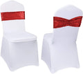 Red Sequin Chair Sashes Pack of 50 - Elegant Chair Bows for Events