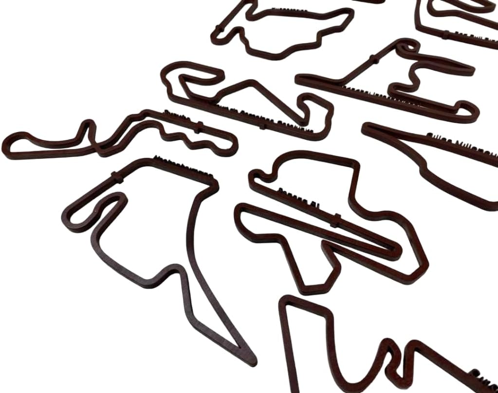 F1 Circuit Collection Plywood Wall Art for Racing Enthusiasts