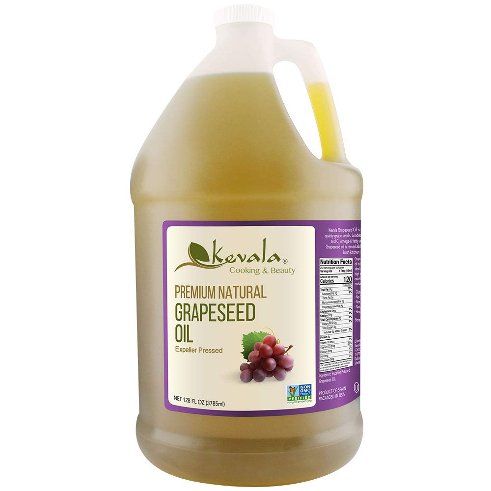 Kevala Grapeseed Oil 128 fl oz - Versatile Cooking and Body Oil