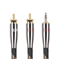 SKW 3M 3.5mm to 2 RCA Audiophile Copper Cable - Durable Shielding