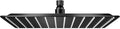Square Rain Shower Head Ultra-Thin 12in Matte Black - High Pressure