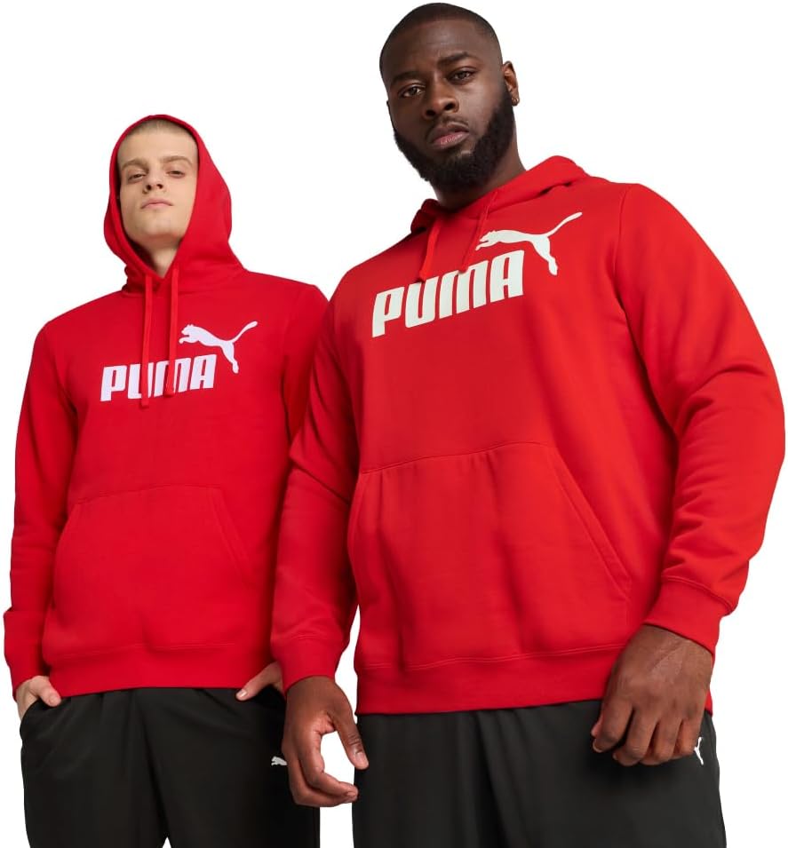 PUMA Men's Big & Tall Fleece Hoodie - Cozy Logo Comfort