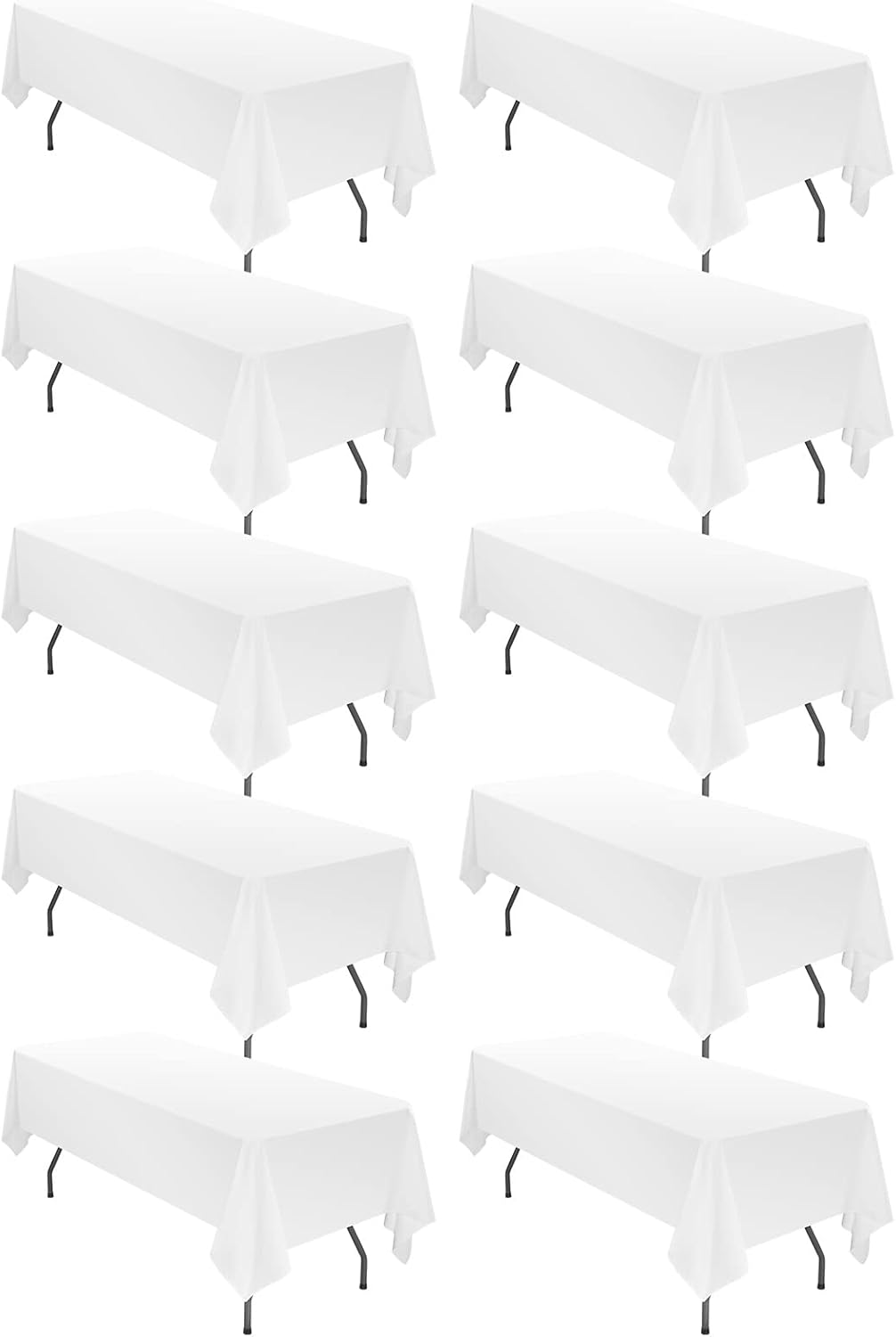 10 Pack 60 x 102 Inch Tablecloth for Elegant Events and Parties
