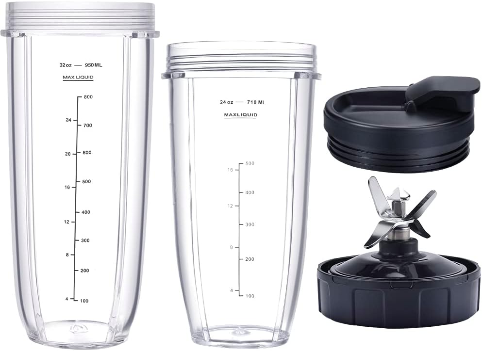 Nutri Ninja Blender Parts Set - New Blades & Cups