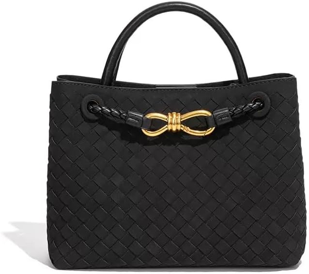 Woven Tote Bag for Women Leather Shoulder Handbag Stylish Design