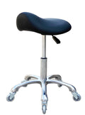 Professional Saddle Stool with Wheels Ergonomic Swivel - Save