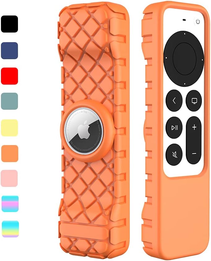 Durable Anti-Lost Silicone Cover for Apple Siri Remote (2nd/3rd Gen) - Orange