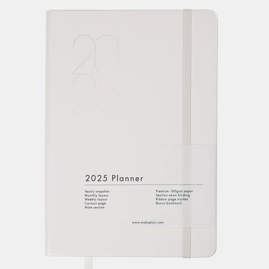 Makaplan 2025 Planner: Efficient Layout, Soft PU Leather, Non-Bleed Paper