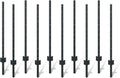 Black PVC Coated Metal Fence Posts for Wire Fence - Pack of 10 (4FT)