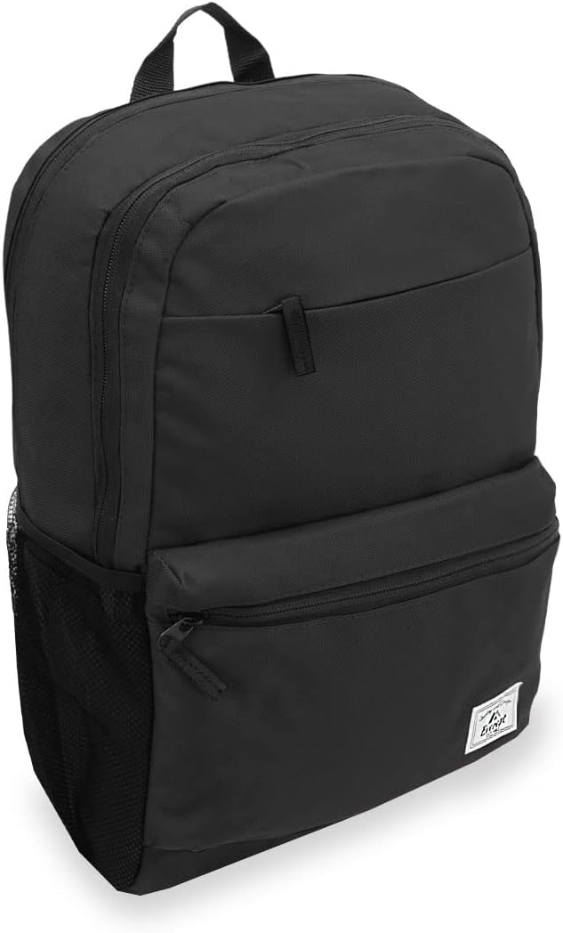 Everest BP400LT Black Backpack with Dual Compartments and Pockets