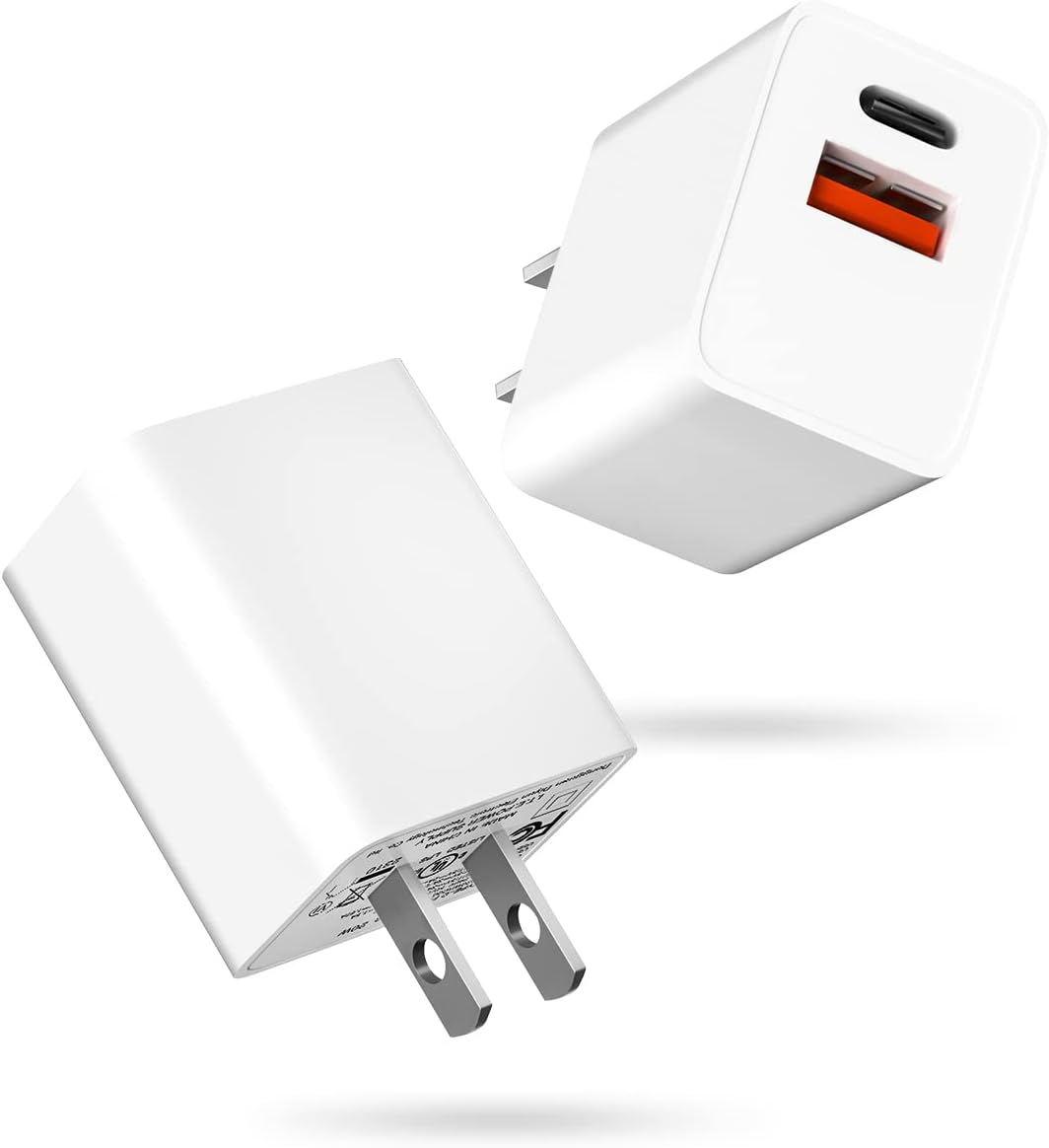 Fast Charge Apple Watch & iPhone - 2 Pack Type C PD Charger