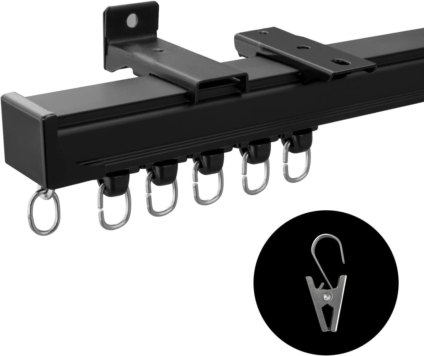 15ft Heavy-Duty Ceiling Curtain Track - Easy Installation