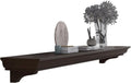 Fireplace Mantel with Invisible Heavy Duty Wood Bracket - 60 in Walnut
