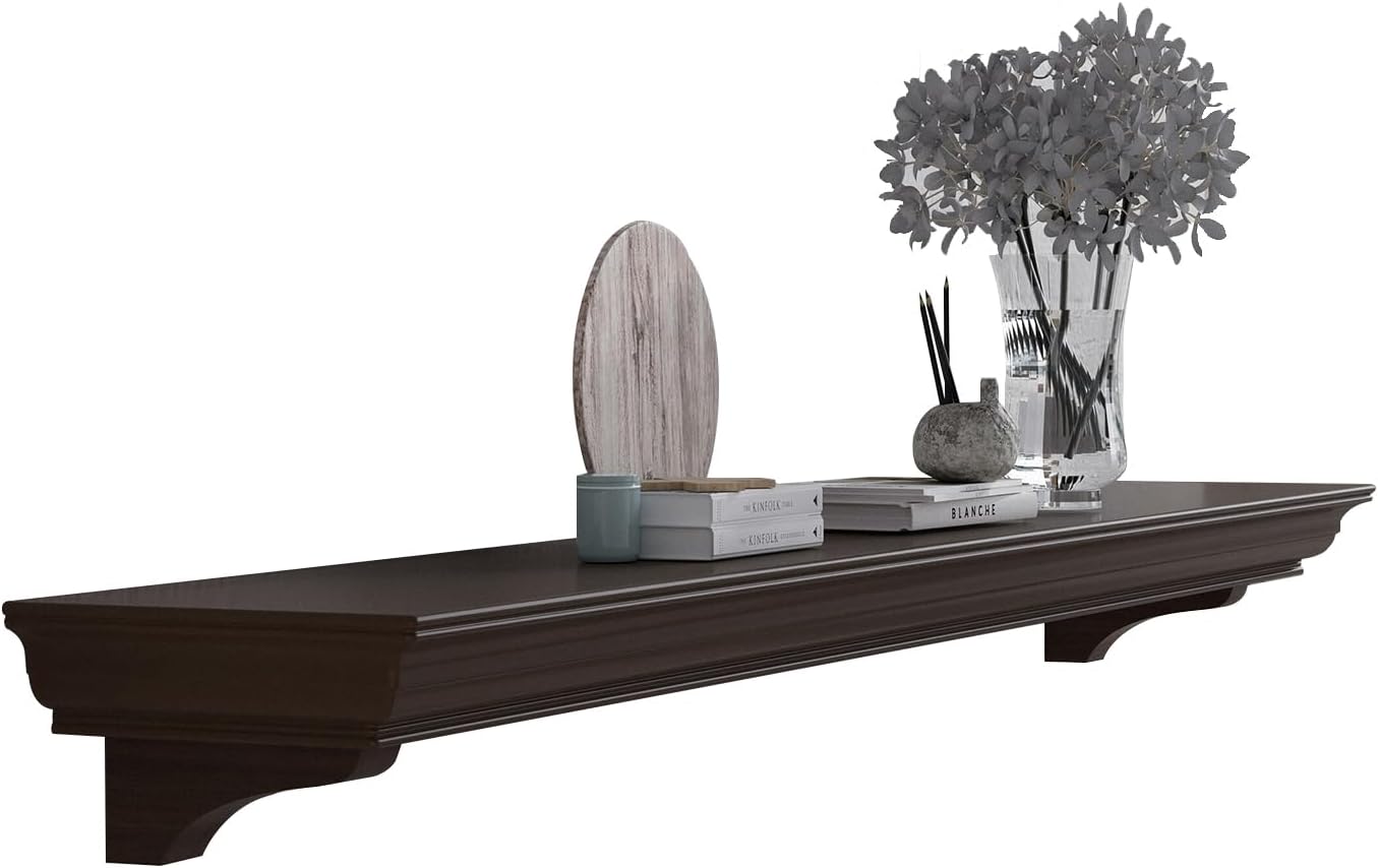 Fireplace Mantel with Invisible Bracket for Rustic Charm