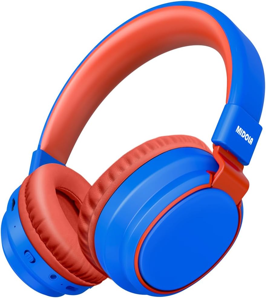 Midola Kids Bluetooth Headphones: 60H Play, Volume Limit, Blue