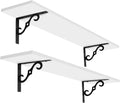 DINZI LVJ Long Wall Shelves 31.5 in Set of 2 - Sturdy Wide Floating