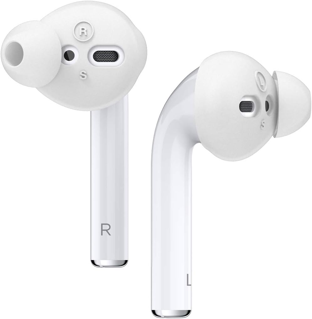 elago Earbuds Cover Set for Apple AirPods 2 & 1, Enhances Sound Quality [4 Pairs] (Nightglow Blue)