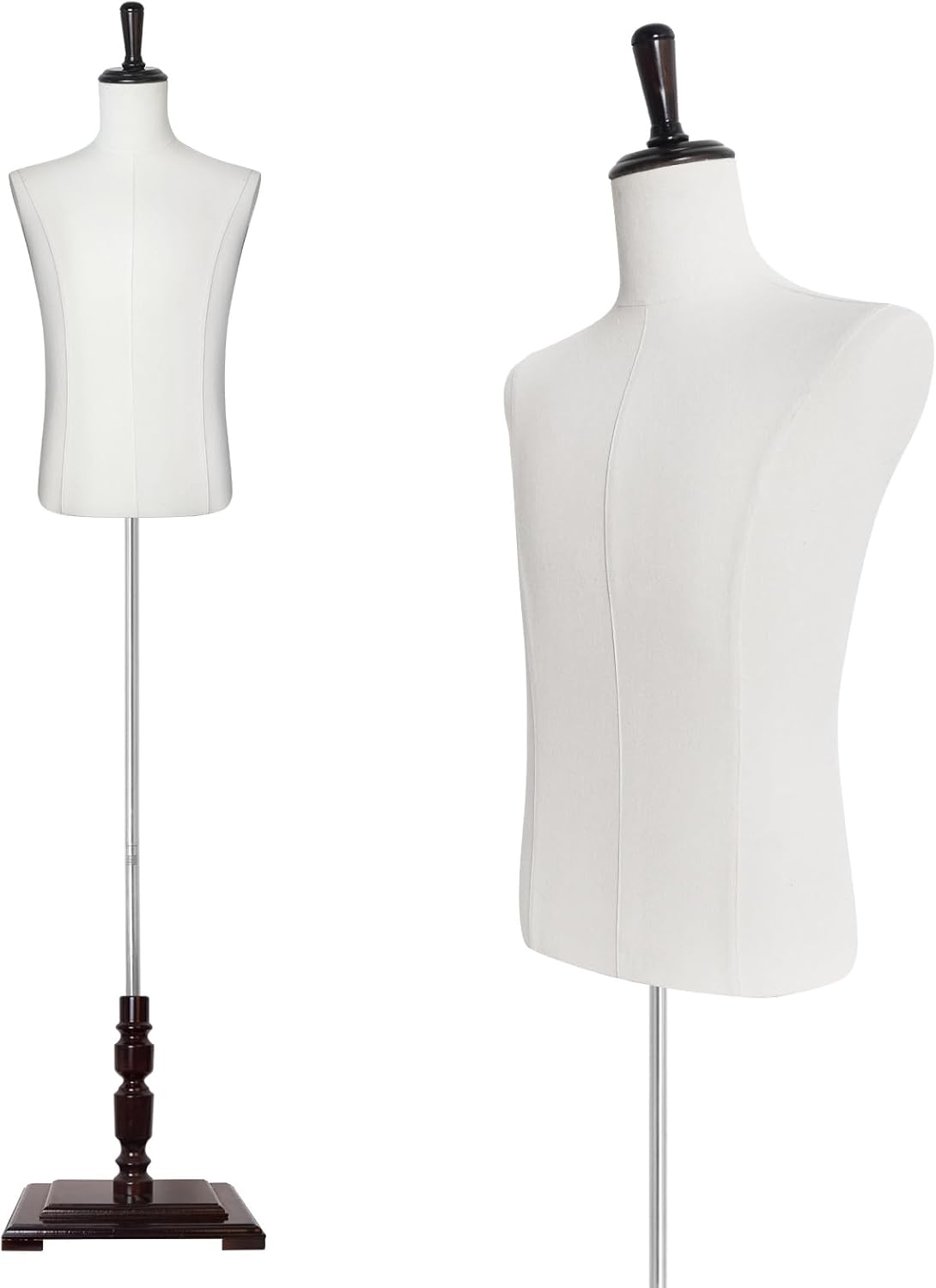 Male Mannequin Torso with Adjustable Height for Retail Display