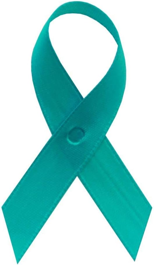 Support USA 250 Light Teal Satin Sexual Assault Awareness Ribbons