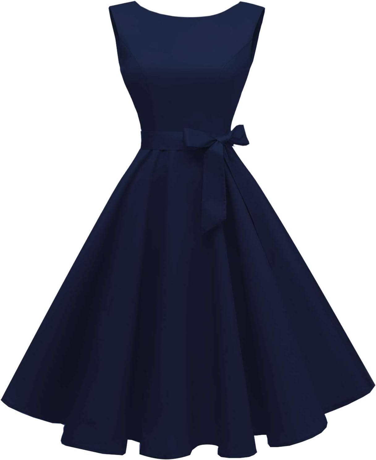 Vintage 1950s Cocktail Dress for Women - Boatneck Sleeveless Style