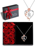 Iefil Rose Heart Necklace - Perfect Gift for Women on Any Occasion