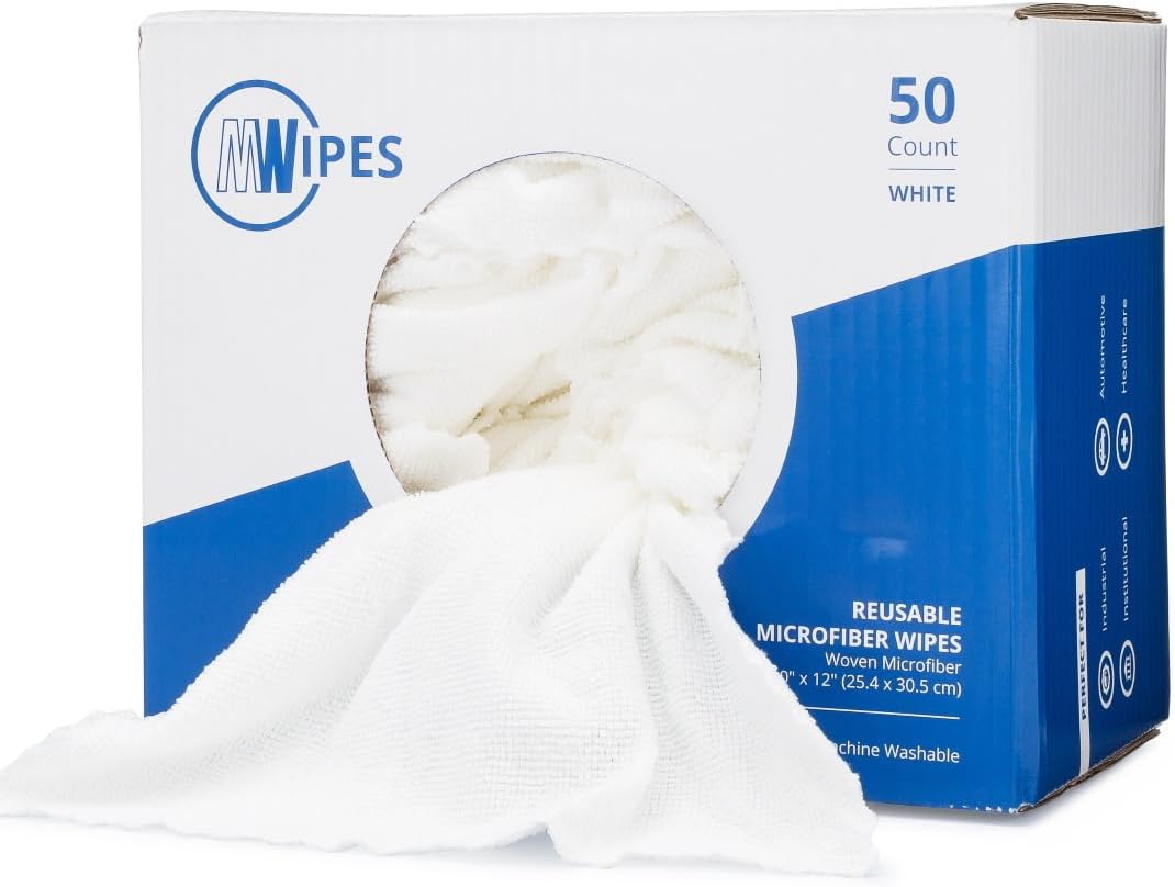 Microfiber Rags in A Box - 400 Count Reusable Cleaning Wipes