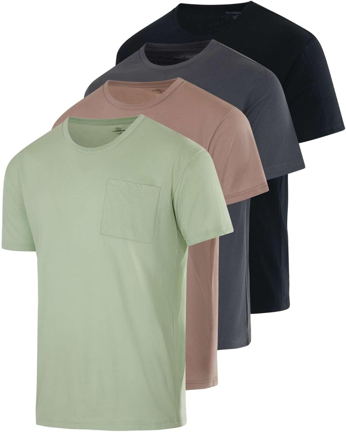 Men's Cotton Performance Short Sleeve Pocket T-Shirt 4 Pack