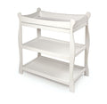 Sleigh Style Baby Changing Table - Spacious Nursery Diaper Station
