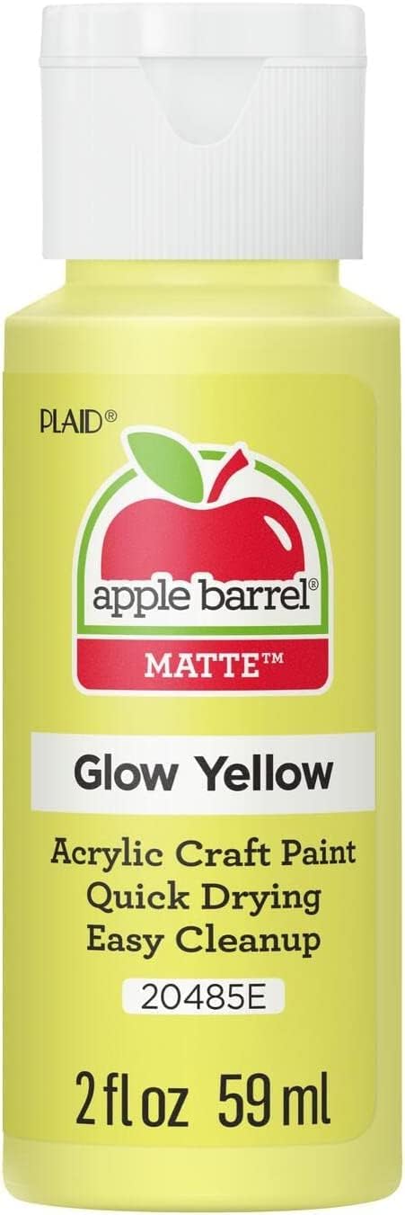 Apple Barrel Glow-In-The-Dark Acrylic Paint - Yellow Brilliance
