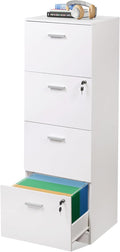 4 Drawer File Cabinet for A4/Letter Files - Secure Vertical Storage